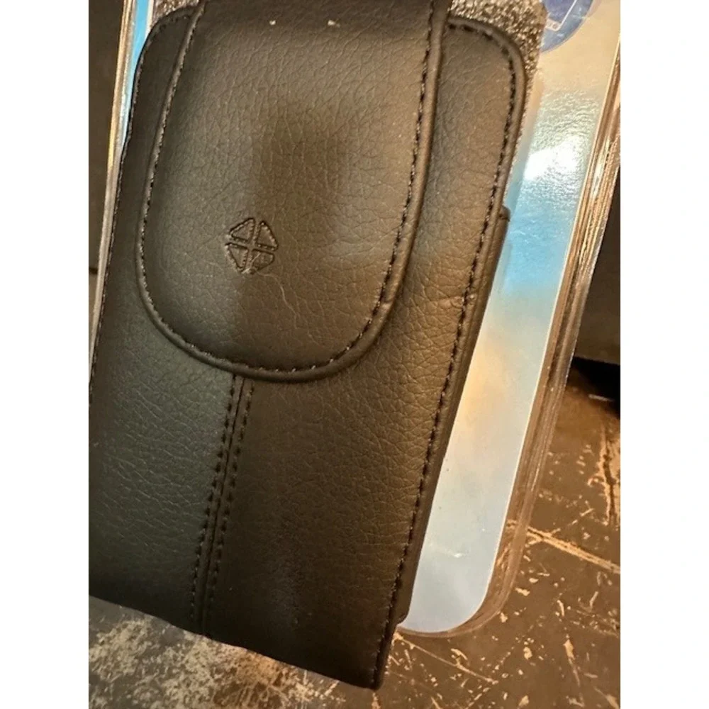 Miztech Black Leather Swivel Belt Clip Holster Case for Android‎ Windows Phones